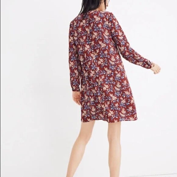 Madewell Button-Back Dress in Antique Flora- Size Small - Picture 3 of 13
